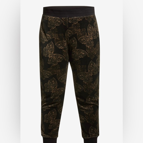NWT Johnny Was Zuri Velour Sweatpants Black & Butterflies Plus 1X - Picture 5 of 15